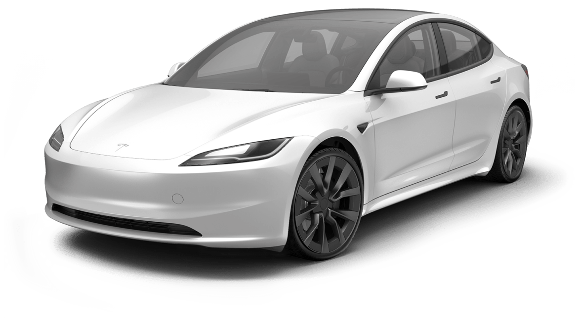 Tesla Model 3 Hail resistand car model white with gray wheels